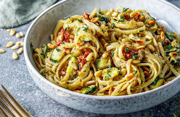 Linguine au pesto d&rsquo;artichaut