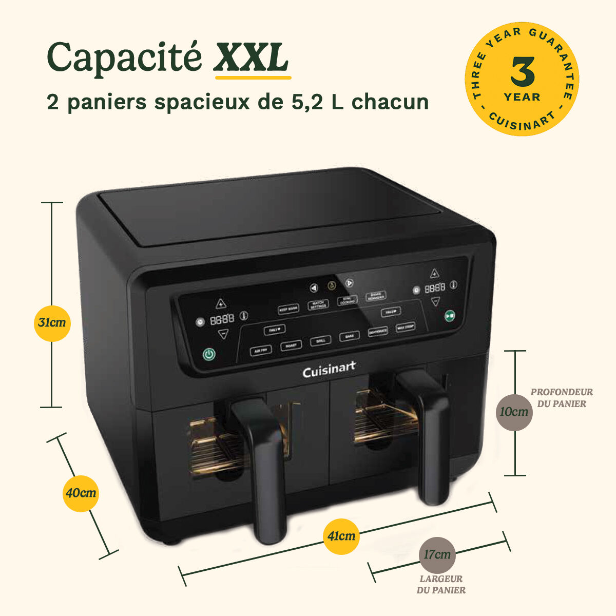 Cuisinart AirTwin XXL Air Fryer Dual-Zone