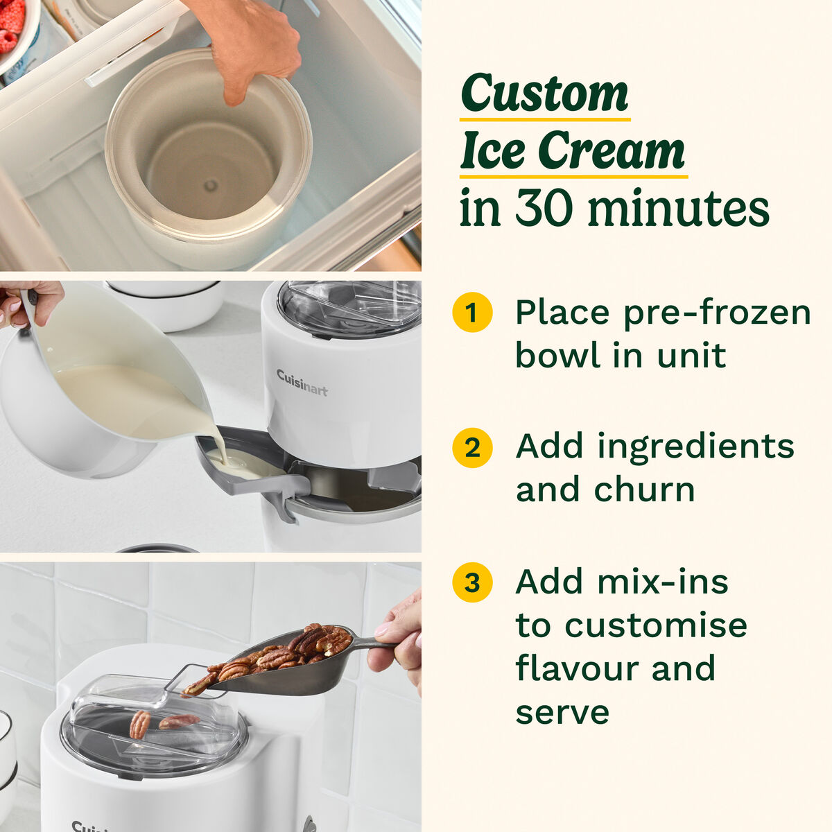 Cuisinart Cool Combo Snow Cone & Ice Cream Maker 1.4L 8