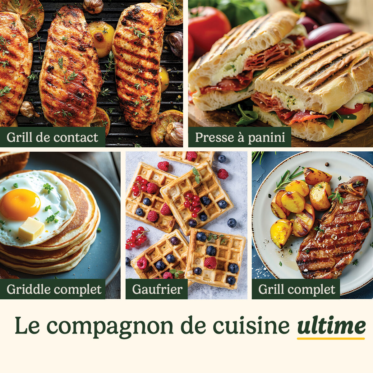 Cuisinart 6-en-1 Grill, Griddle & Gaufrier