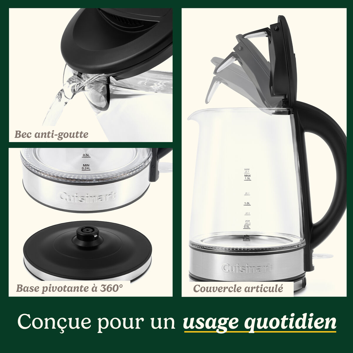 Cuisinart Bouilloire En Verre 1,5 L