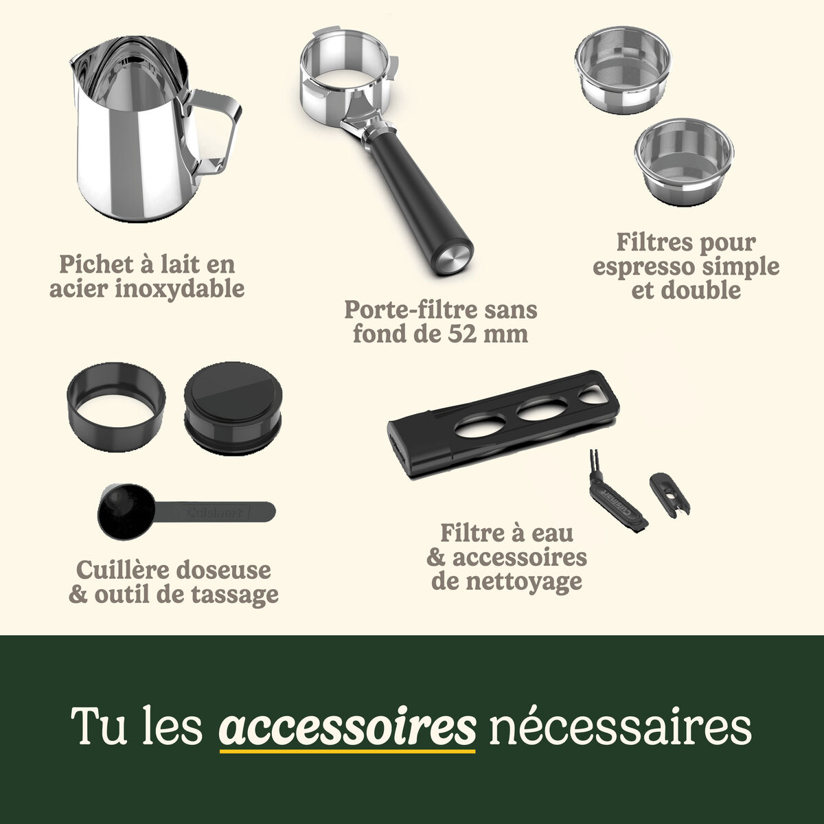 Cuisinart Machine &agrave; Espresso Moudre, Tasser et Infuser