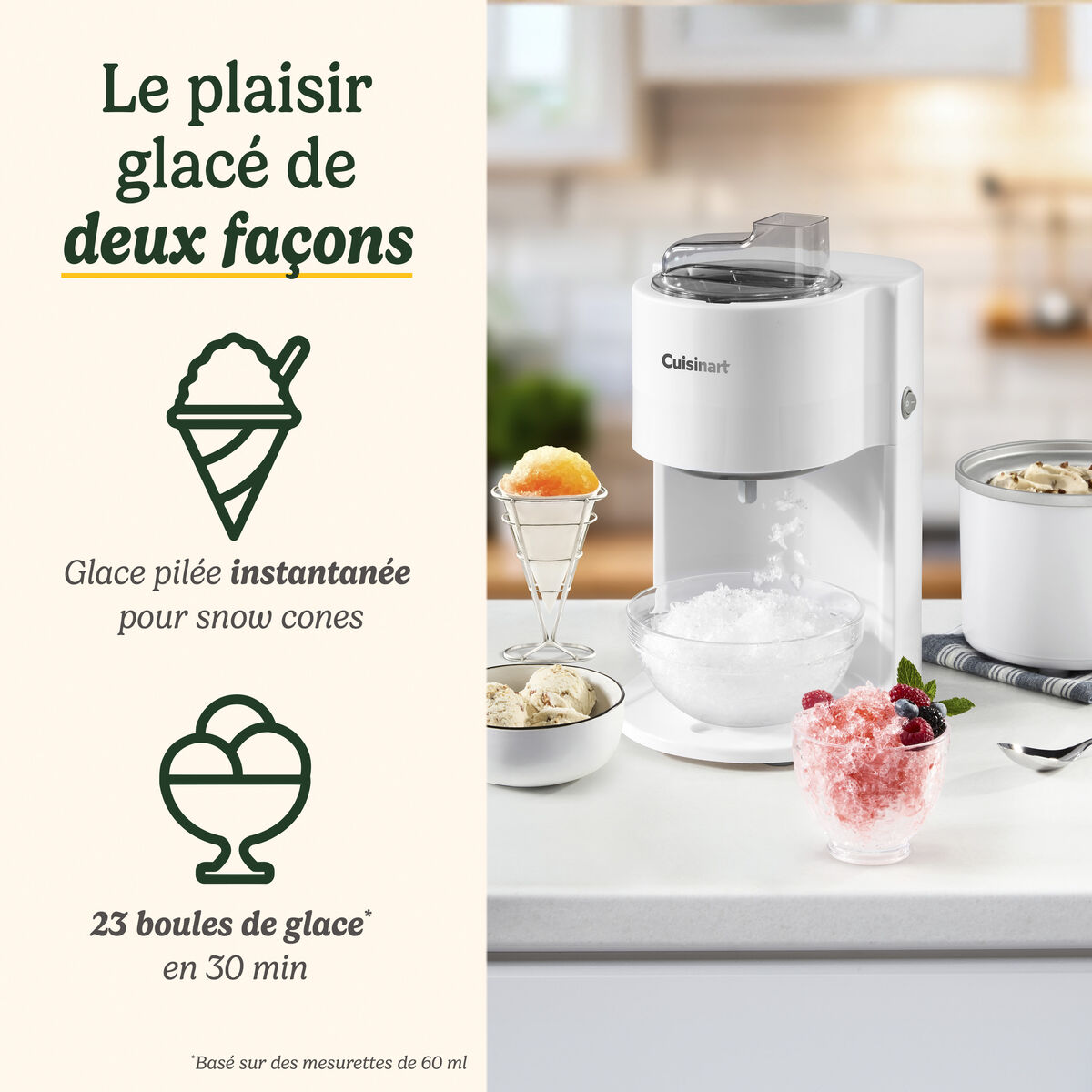 Cuisinart Cool Combo Machine &agrave; Granit&eacute;s et &agrave; Glace 1,4 L 2