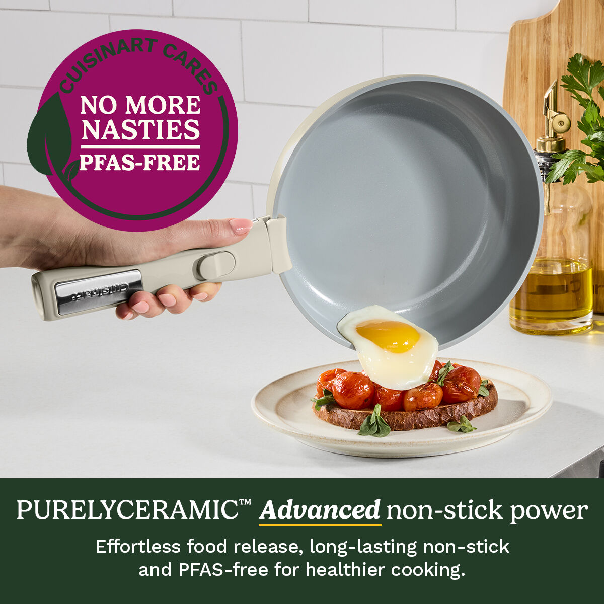 Cuisinart ClickSmart Batterie De Cuisine Antiadh&eacute;sive &agrave; Poign&eacute;e Amovible