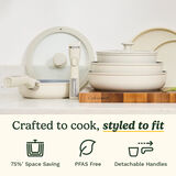 Cuisinart ClickSmart Batterie De Cuisine Antiadh&eacute;sive &agrave; Poign&eacute;e Amovible