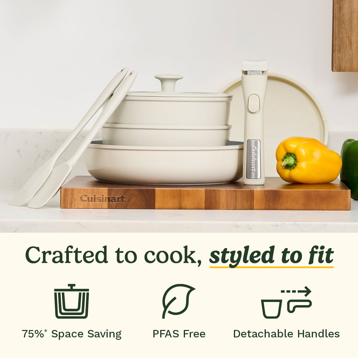 Cuisinart ClickSmart 10pc Non-Stick Detachable Handle Cookware, , large 2