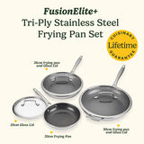 Cuisinart FusionElite+ Tri-Ply Stainless Steel Frying Pan Set, , small 9
