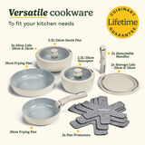 Cuisinart ClickSmart Batterie De Cuisine Antiadh&eacute;sive &agrave; Poign&eacute;e Amovible