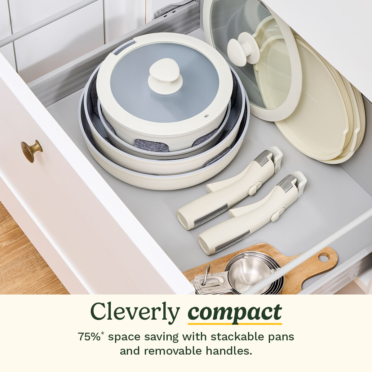 Cuisinart ClickSmart Batterie De Cuisine Antiadh&eacute;sive &agrave; Poign&eacute;e Amovible