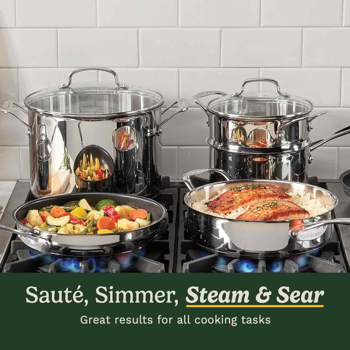 Cuisinart Batterie de Cuisine En Acier Inoxydable Chef&rsquo;s Classic