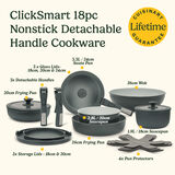 Cuisinart ClickSmart 18pcs Non-Stick Detachable Handle Cookware, , small 10
