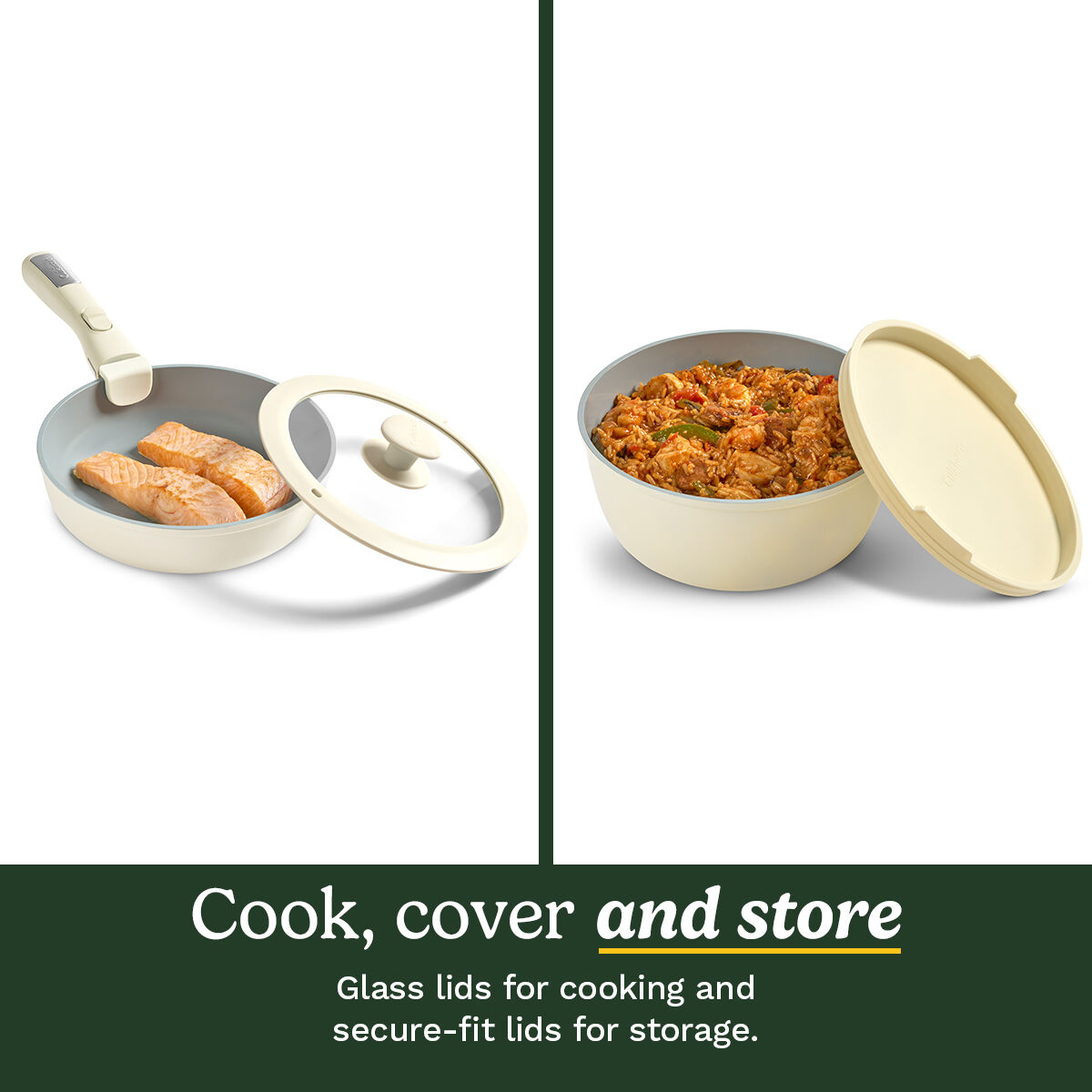 Cuisinart ClickSmart Batterie De Cuisine Antiadh&eacute;sive &agrave; Poign&eacute;e Amovible