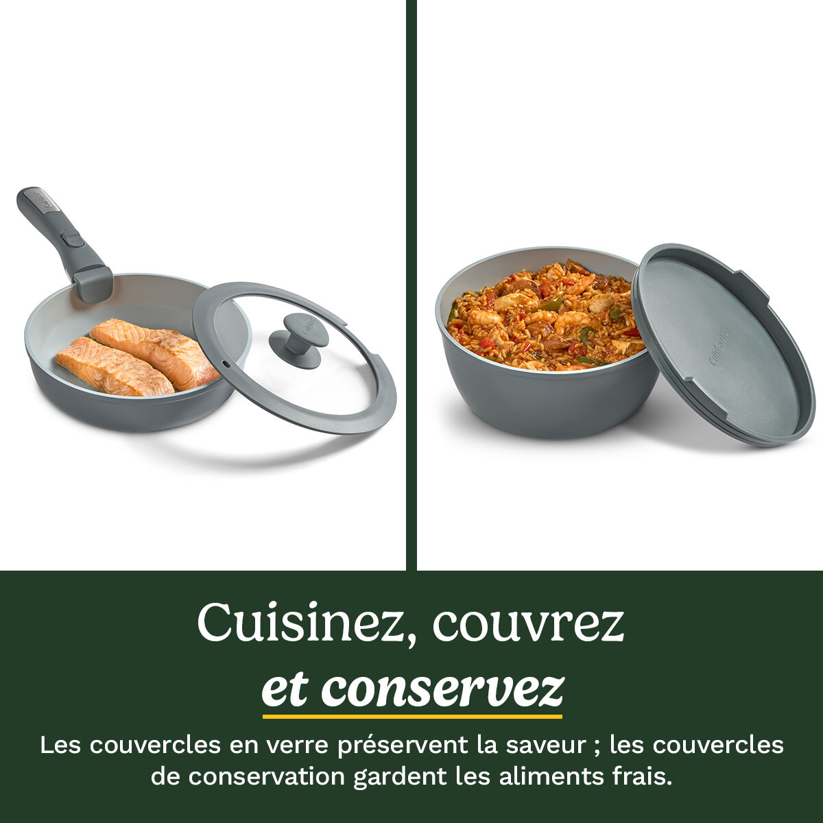 Cuisinart ClickSmart Batterie De Cuisine Antiadh&eacute;sive 18 Pi&egrave;ces &agrave; Poign&eacute;e Amovible, , large 8