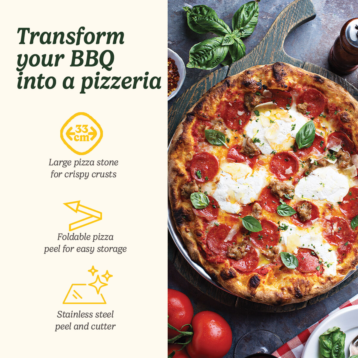 Cuisinart 3 Pi&egrave;ces Pour Grillades De Pizzas