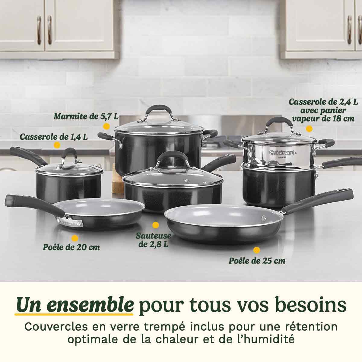 Cuisinart Ceramica XT Batterie de Cuisine Induction Antiadh&eacute;sive