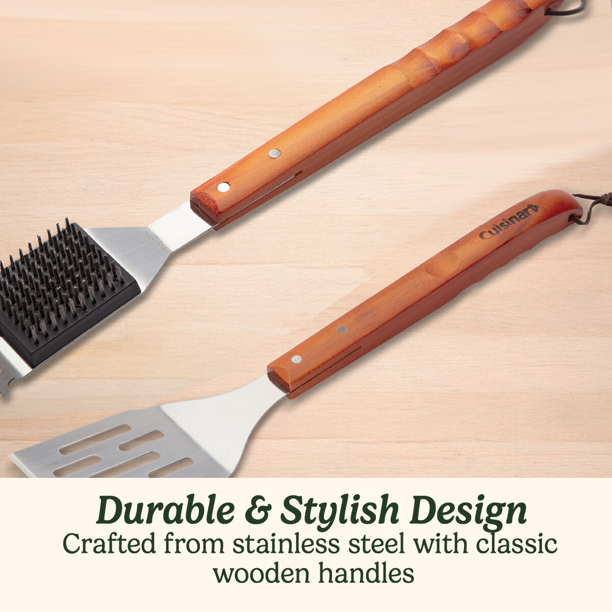 Cuisinart Ensemble D'Outils 13 Pi&egrave;ces Avec Manche En Bois