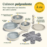 Cuisinart ClickSmart Batterie De Cuisine Antiadh&eacute;sive &agrave; Poign&eacute;e Amovible