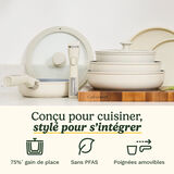 Cuisinart ClickSmart Batterie De Cuisine Antiadh&eacute;sive &agrave; Poign&eacute;e Amovible