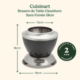 Cuisinart Brasero Sans Fum&eacute;e Cleanburn 19 cm Table Top