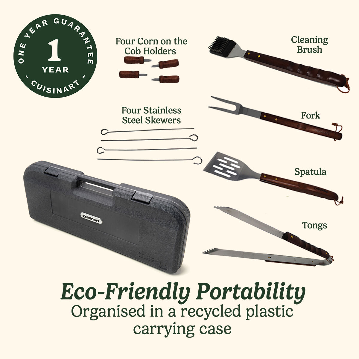 Cuisinart Ensemble D'Outils 13 Pi&egrave;ces Avec Manche En Bois