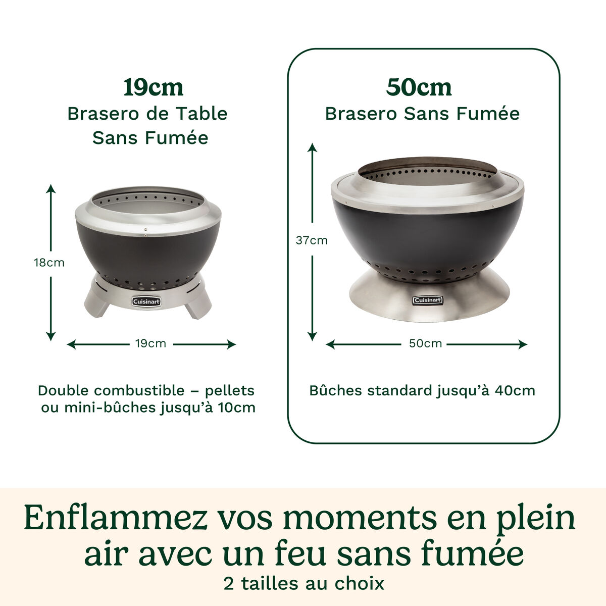 Cuisinart Cleanburn Brasero Sans Fum&eacute;e &ndash; 50 cm