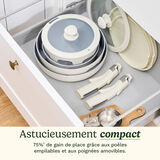 Cuisinart ClickSmart Batterie De Cuisine Antiadh&eacute;sive &agrave; Poign&eacute;e Amovible