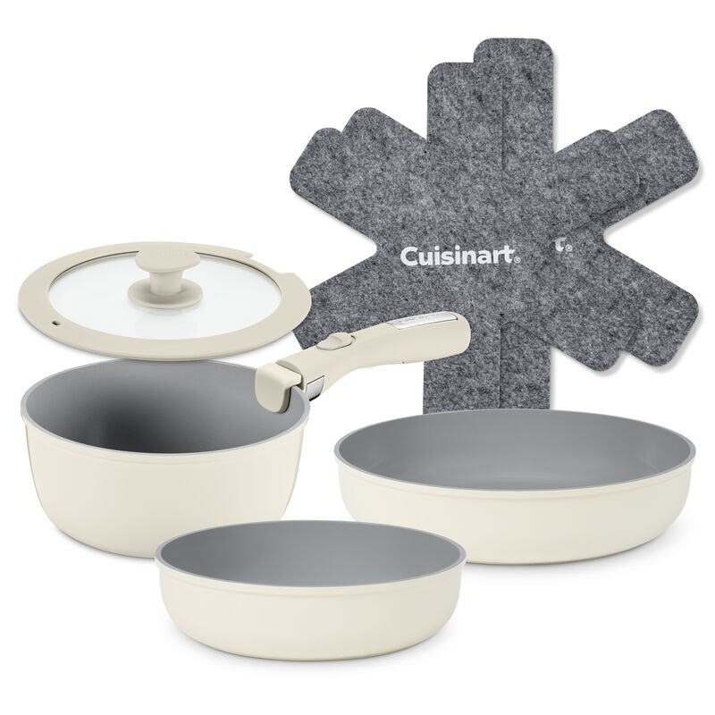 Cuisinart ClickSmart Batterie de Cuisine 7 Pi&egrave;ces Antiadh&eacute;sive &agrave; Poign&eacute;e Amovible, , medium
