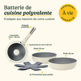 Cuisinart ClickSmart Batterie de Cuisine 7 Pi&egrave;ces Antiadh&eacute;sive &agrave; Poign&eacute;e Amovible, , small 10